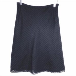 CALVIN KLEIN striped textured skirt 8 black